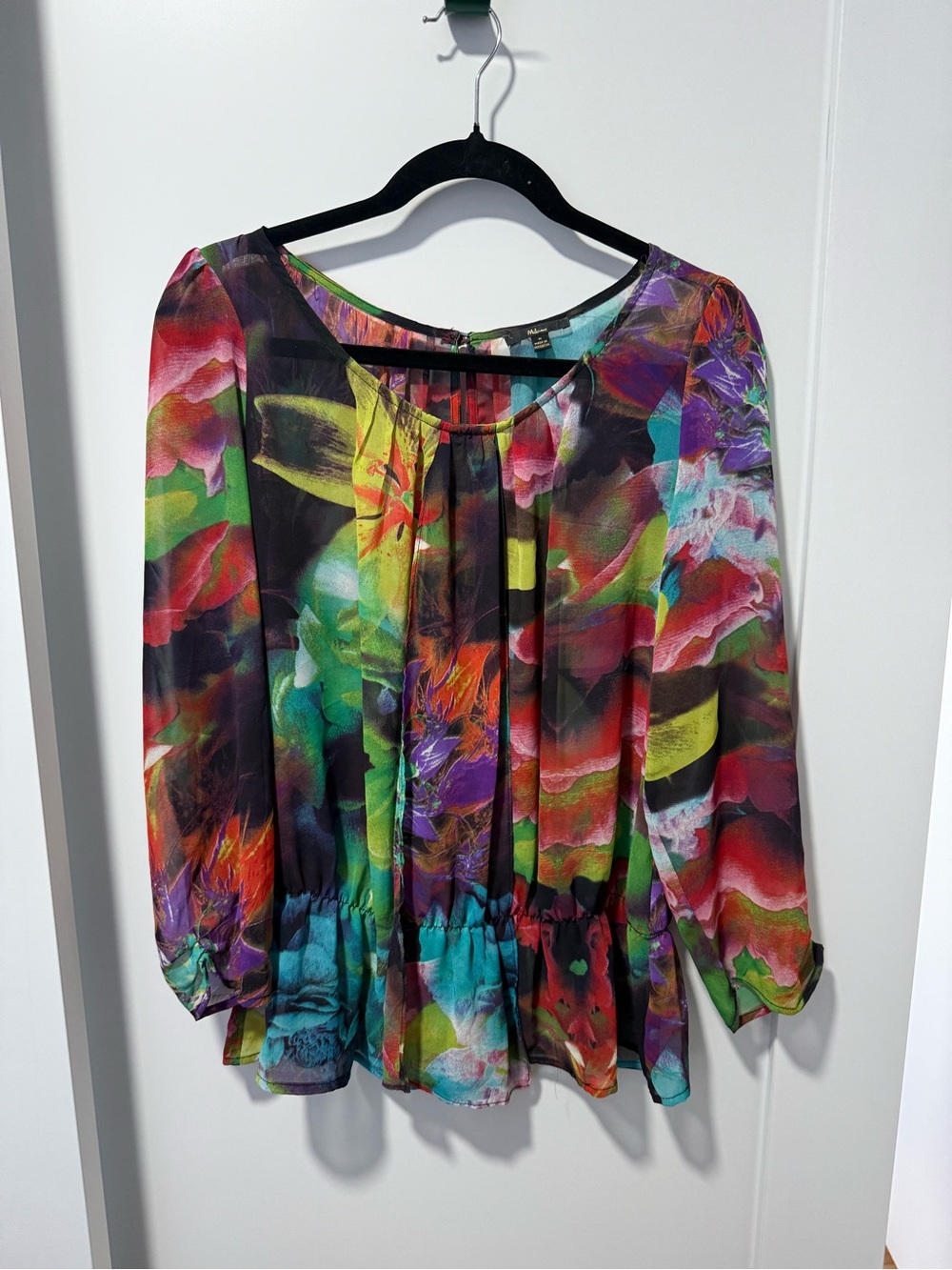 Milano Multicolor Floral Peasant Blouse